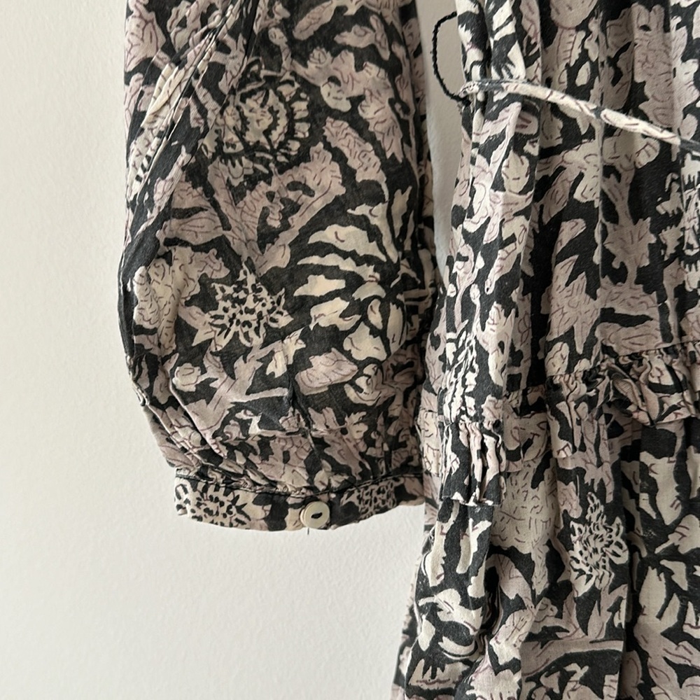 Cleobella Mylah Mini Dress Women’s Floral Button Down Organic Cotton Size Medium - Picture 8 of 16
